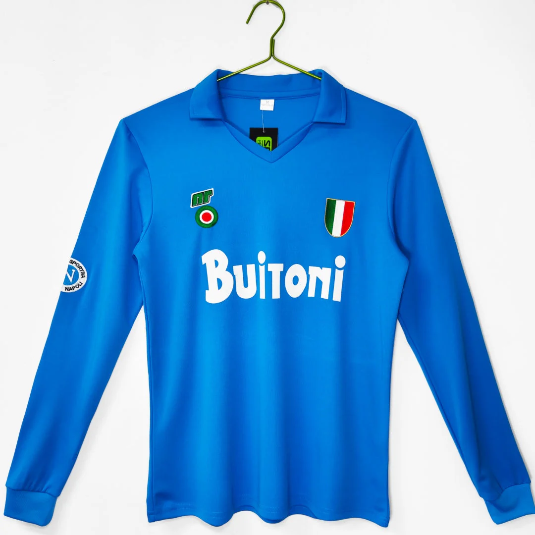1987-1988 Maillot Retro Naples Domicile Manches Longues – Image 2